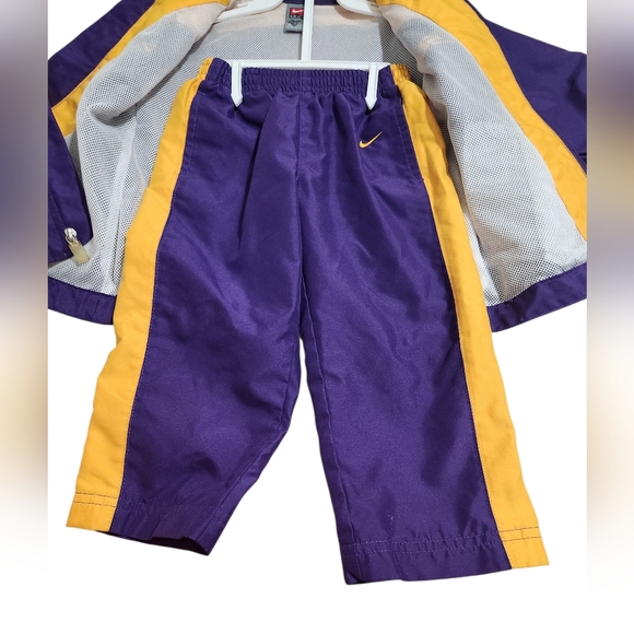 Nike LSU Windbreaker Jacket And Pants Purple & Yellow Kids 2T - Picture 3 of 12